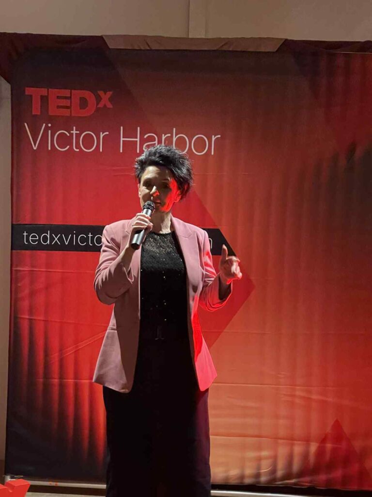 Jodie Atkinson speaking at TEDx Victor Harbor Open Mic